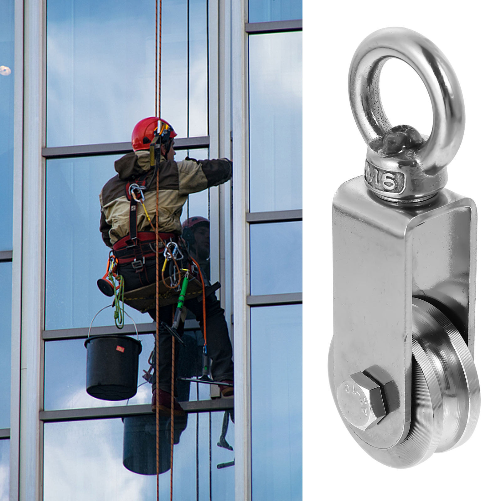 ステンレス製U字型リング、頑丈なケーブルホイール。ジム用具の - Heavy Equipment Lift のレビューと価格