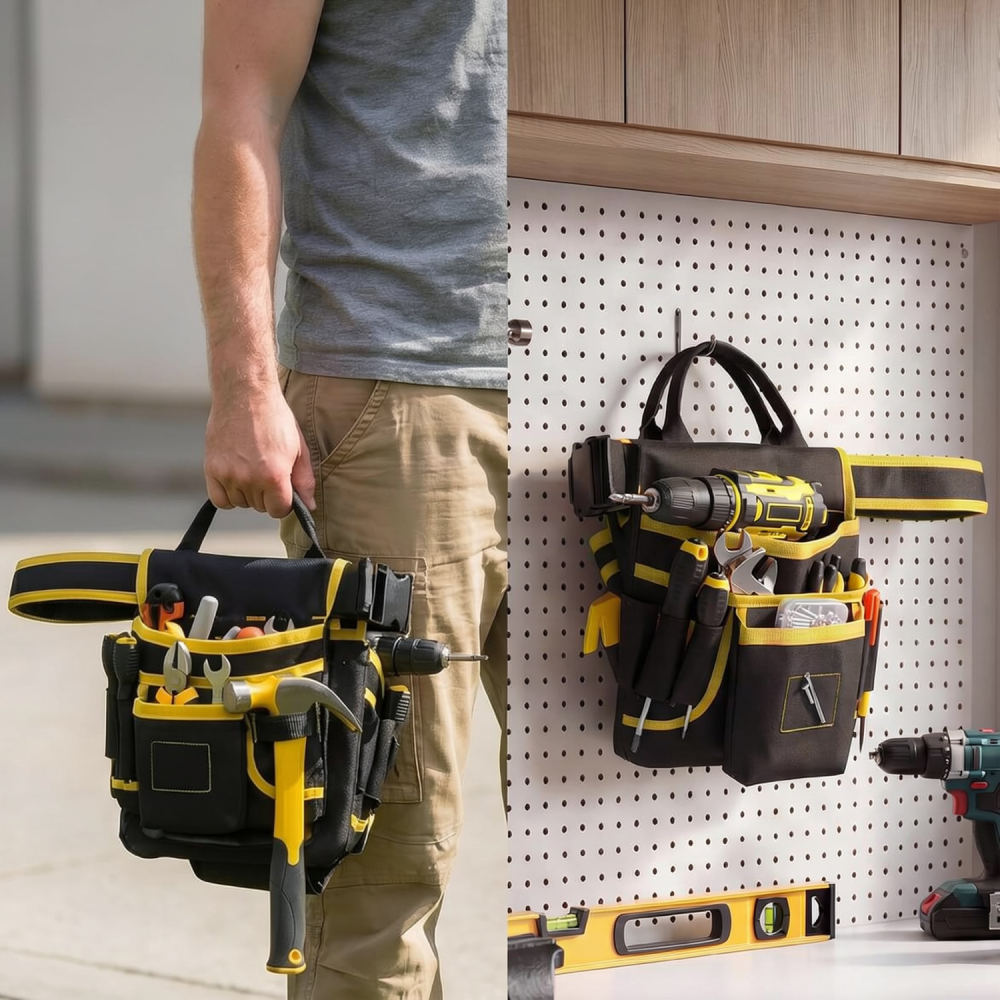 頑丈なツールベルトポーチ、多機能ポケット付き、電気工事士用、 - Heavy Equipment Electrician のレビューと価格