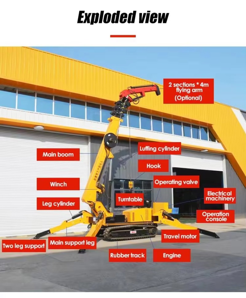 8T油圧スパイダークレーンヘビーデューティーミニクローラーク - Heavy Equipment Lift のレビューと価格